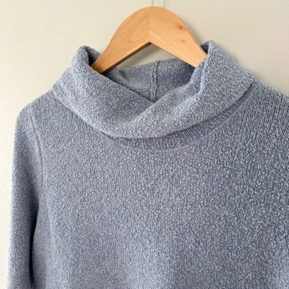 J.Jill Blue Knit Cowl Neck‎ Sweater - Picture 2 of 9